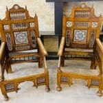 Arabic seated set in mashrabiya