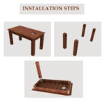 Wooden Beach Table, portable, lightweight & easy to carry - Image 4