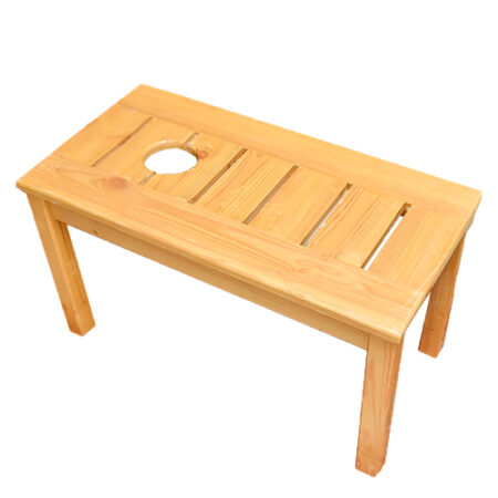wooden beach table