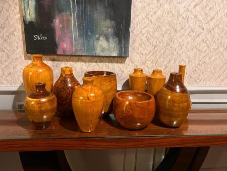 Wooden vases for decor