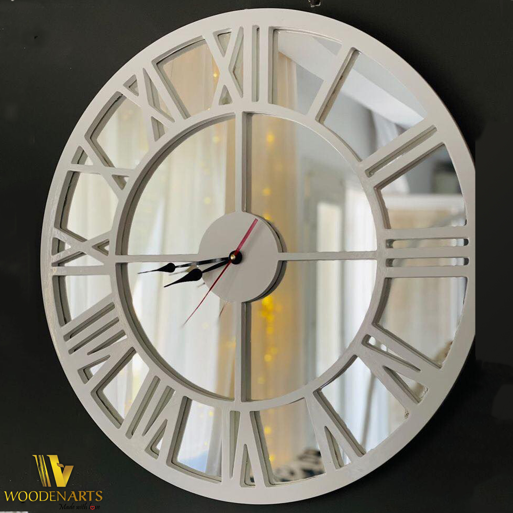 Valeria,wooden wall clock