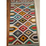 Oriental Hand woven Egyptian Kelim/Kelem rug, Diamond pattern, 100% Pure Cotton - Image 12