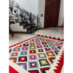 Oriental Hand woven Egyptian Kelim/Kelem rug, Diamond pattern, 100% Pure Cotton - Image 13