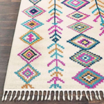 Oriental Hand woven Egyptian Kelim/Kelem rug, Diamond pattern, 100% Pure Cotton - Image 4