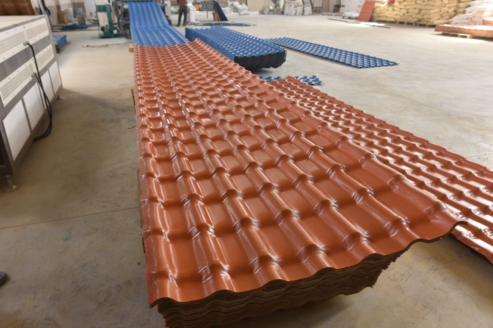 ASA line Roofing tiles Sheets, Best materials, 100% Egyptian , diagonal ridge, pvc