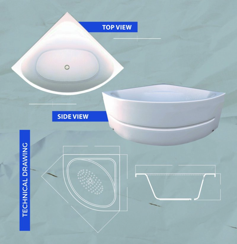 azura-circular-acrylic-bathtub ازورا بانيو أكريليك من كيفانو حوض استحمام أكريليك من كيفانو أدوات صحية مستلزمات حمام