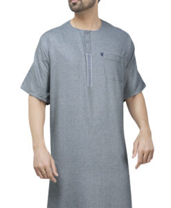 IKAF Elegant Men’s Embroidered Linen Galabiya – 2025 Signature Wear