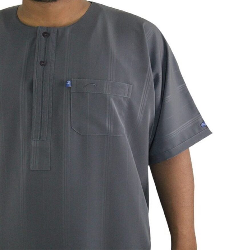 IKAF Premium Men’s Half Sleeve Koshibo Galabiya – Size 64 | Lightweight & Modern Comfort