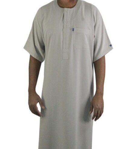 IKAF Premium Men’s Half Sleeve Koshibo Galabiya – Size 64 | Lightweight & Modern Comfort